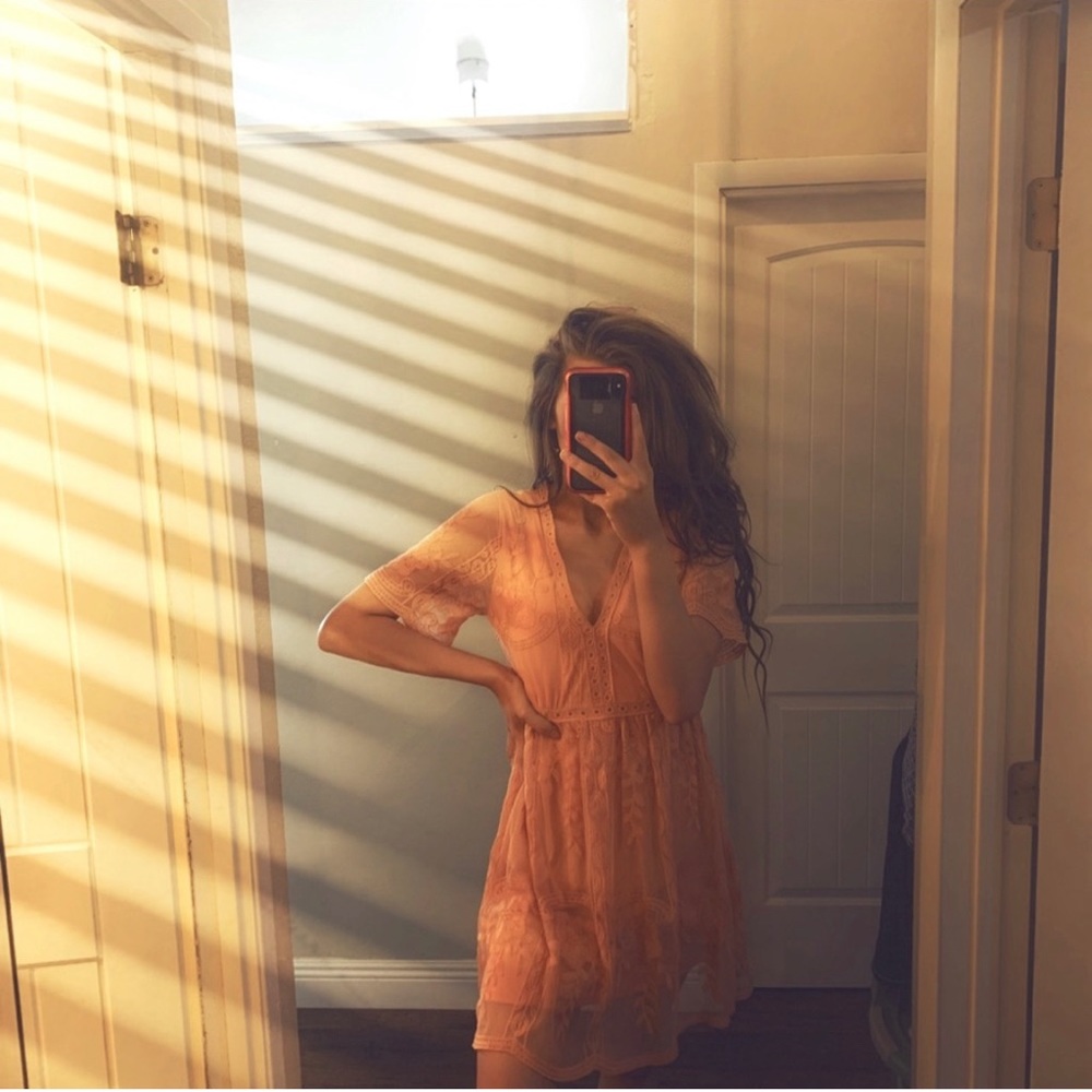 The cutest peach dress